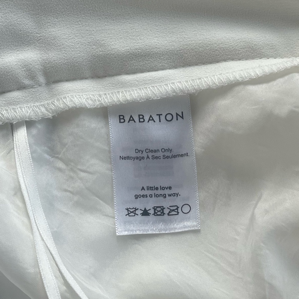 Aritzia Babaton White/Black Stripe Summer Vacation Business Casual Size 8 - Picture 7 of 10
